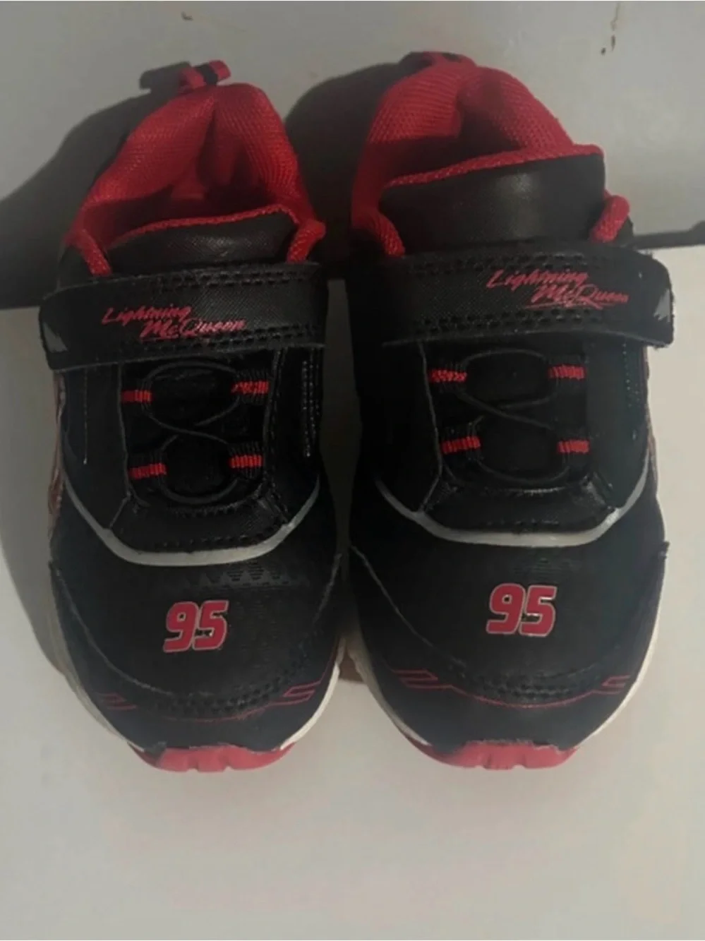Disney Kids Black and Red Lightning McQueen Sneakers